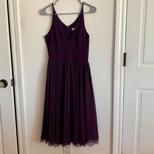 Dress the Population size S purple flowy short formal dress